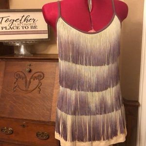 NWT Fringe Tank adjustable straps M-L